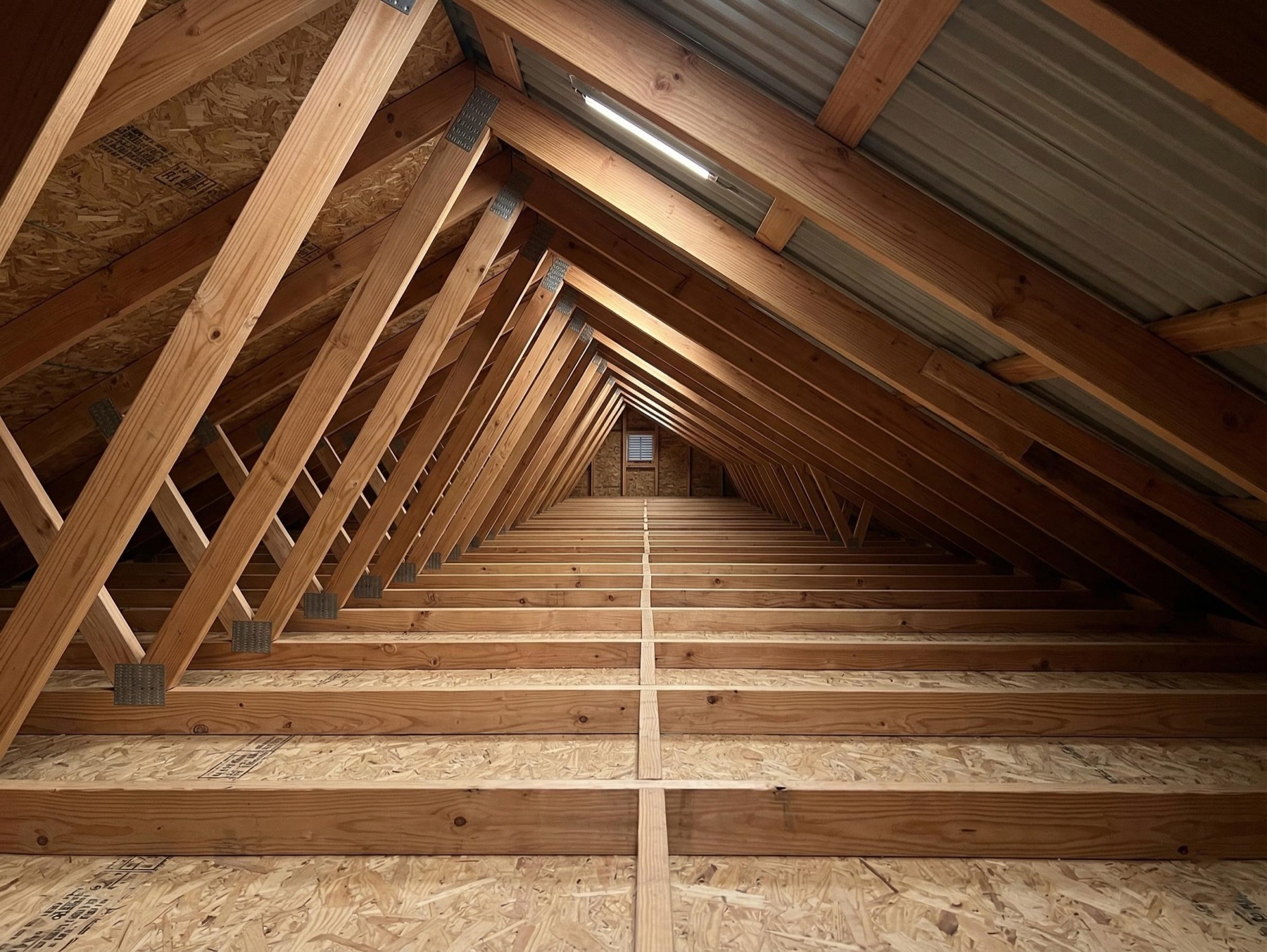 Ceiling insulation being installed to the minimum standard